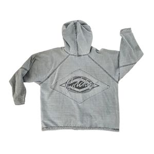 Rare VTG 90s Gotcha Hoodie Full Zip Jacket Distressed Unisex Gray Spellout SZ S